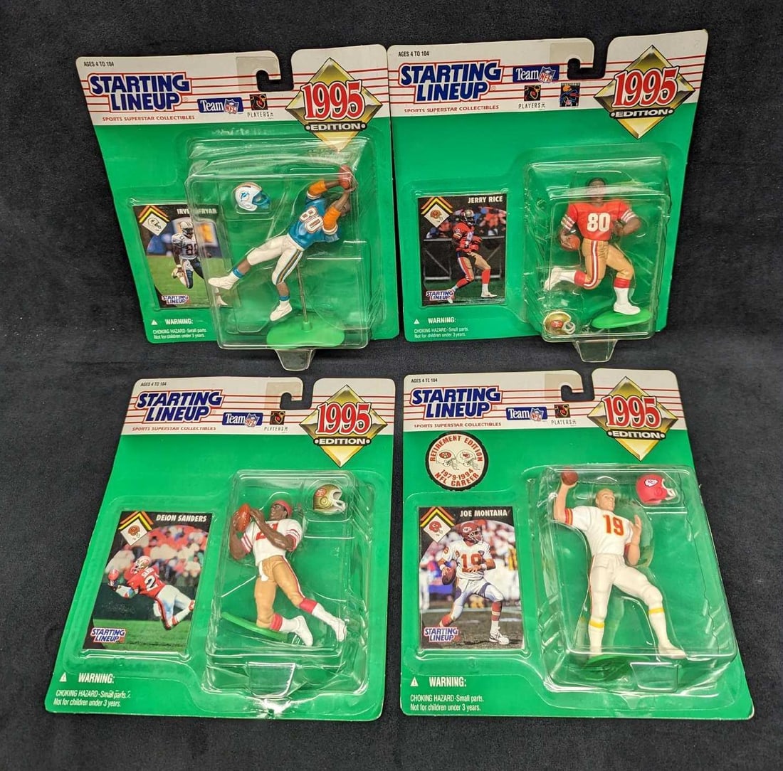 4 Packaged NFL Starting Lineup Football Figures (1 of 6)