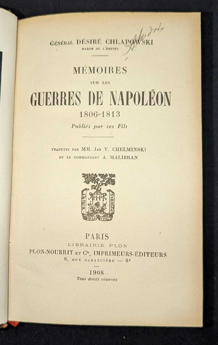 1908 Memoires Sur Les Guerres De Napoleon Hardcover (1 of 7)