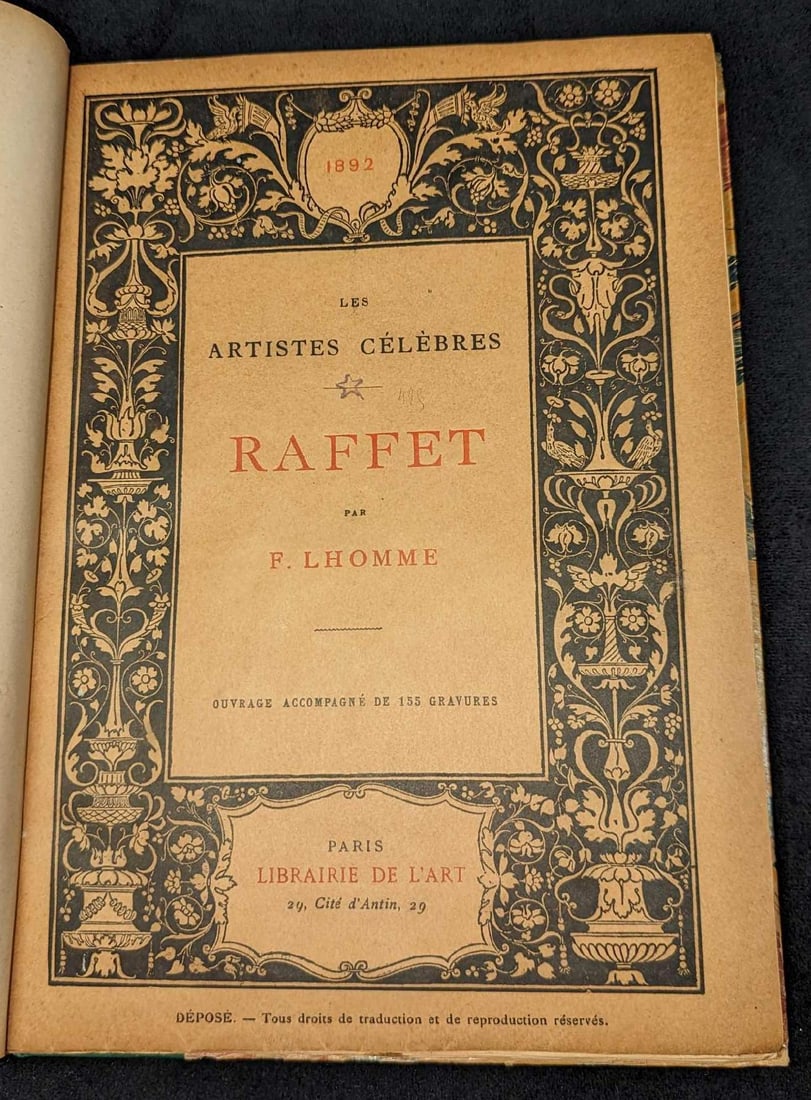Artistes Celebres Raffet F. L'homme Hardcover (1 of 8)