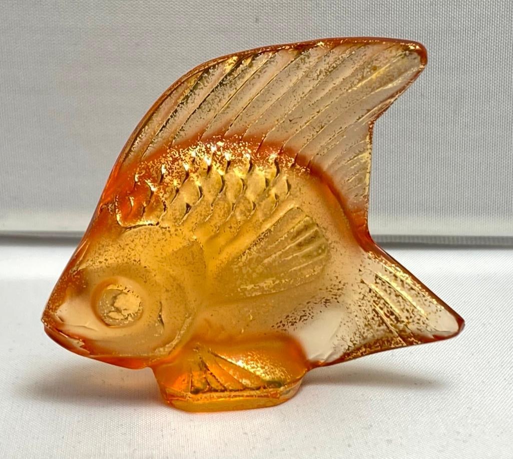 Lalique Fish Sculpture Gold Lustre (1 of 4)