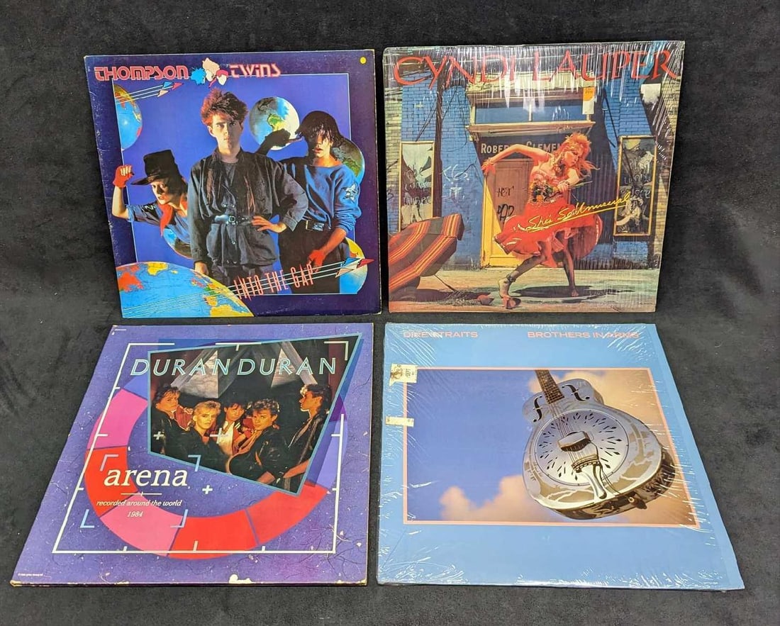4 1980s Rock Duran Duran Dire Straits Cyndi Lauper LP (1 of 10)