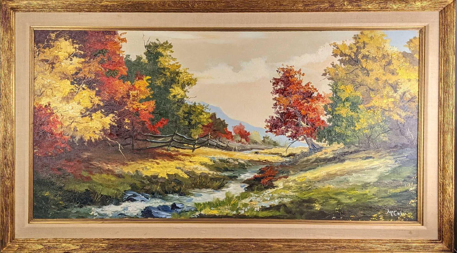 Original Buck McCain Framed Oil On Canvas Babbling Brook (1 of 7)