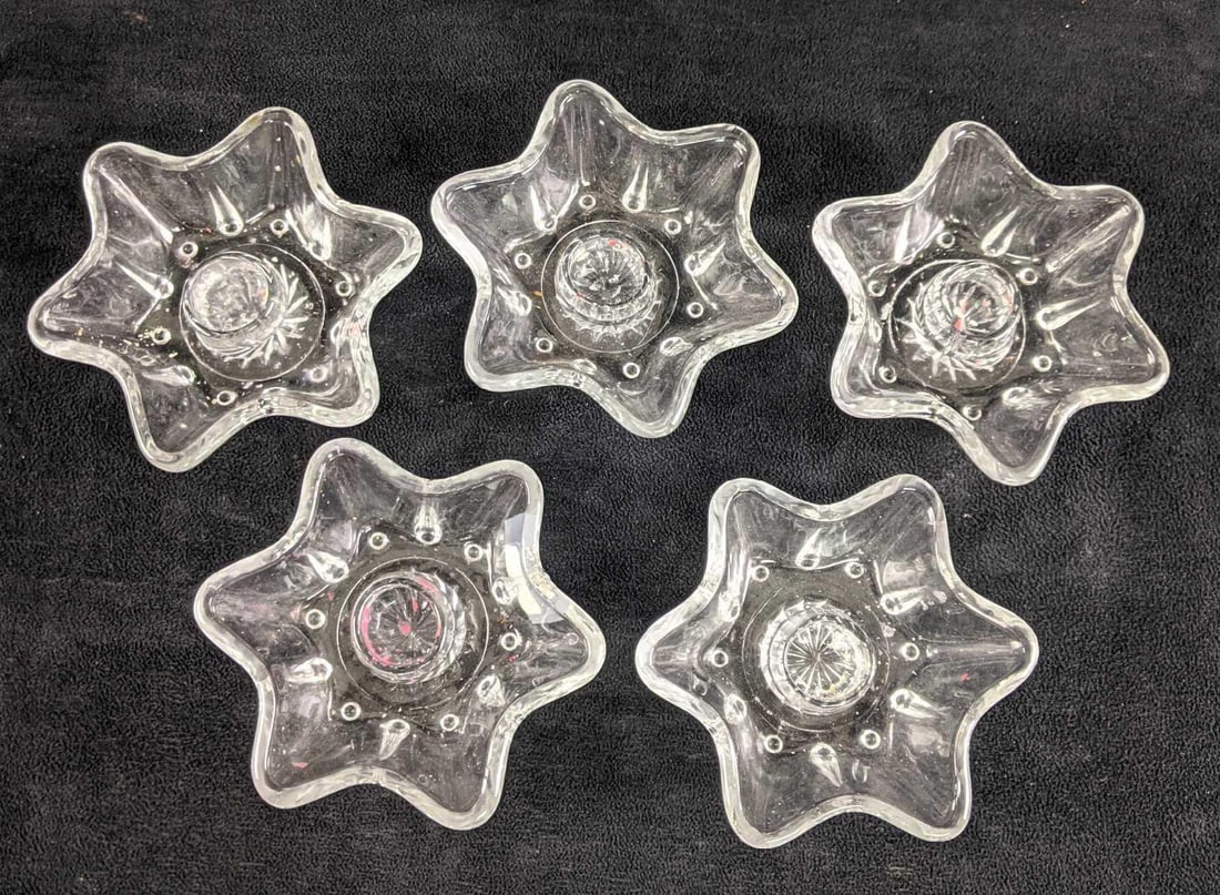 Five Star Shaped Candle Holders Glass Candle Holder (1 of 8)