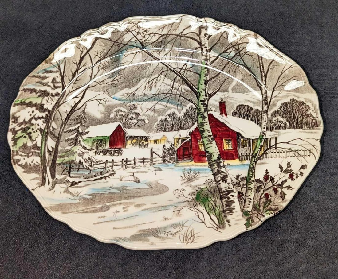 Retired Welcome Home  12" Oval Serving Platter (1 of 7)