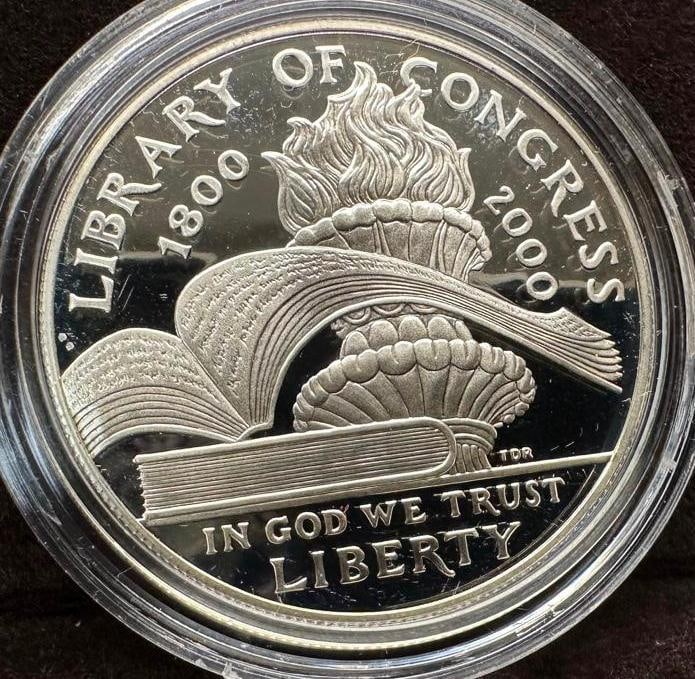 2000 P Lib. of Congress Commemorative Silver Coin: These coins have been tested and researched to the best of our ability prior to listing. Please view photos, as they are a part of the condition. DETAILS: Metal - .900 Silver Tested - Yes Size - 1.5&