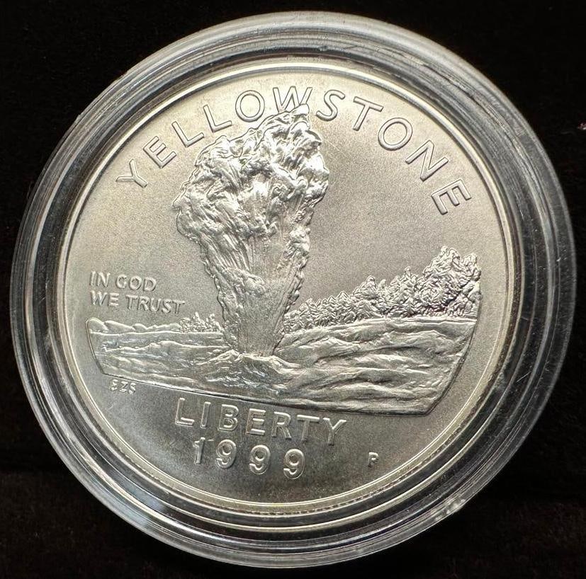 1999 P Yellowstone Silver Dollar (1 of 2)