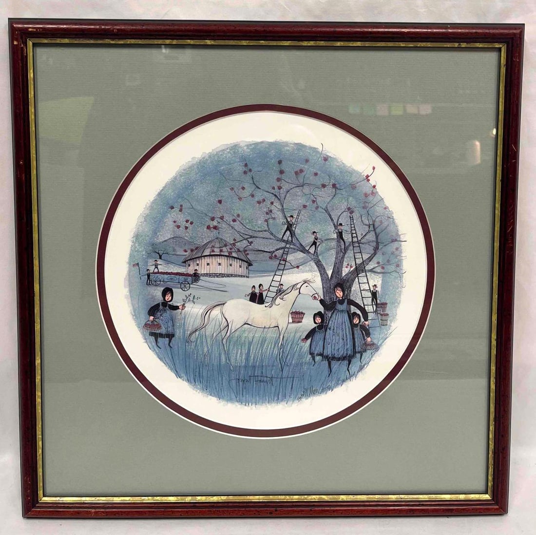 P. Buckley Moss "Joyful Harvest" Framed Limited Edition Print (JB 223) (1 of 9)