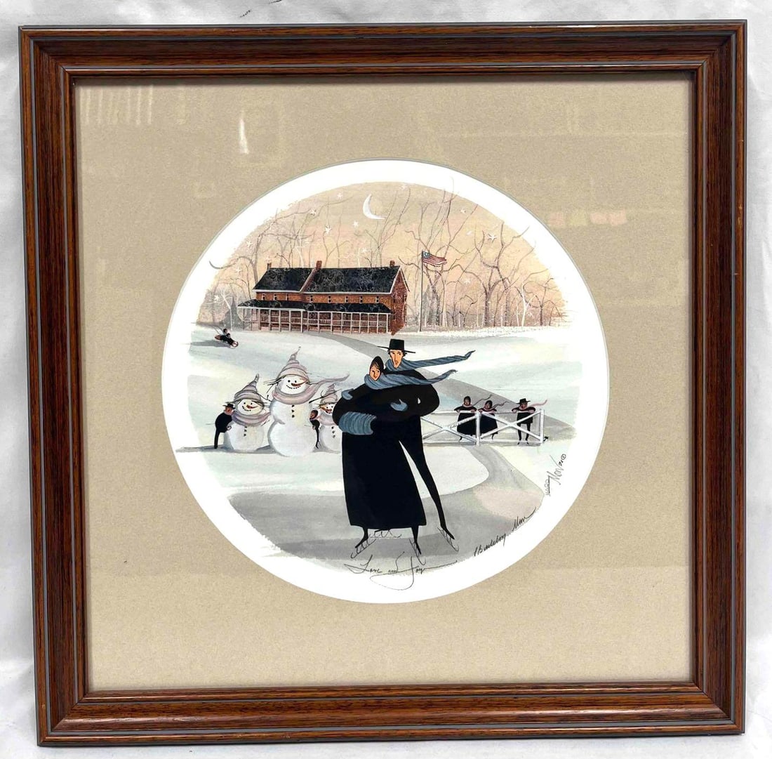 P. Buckley Moss "Love And Joy" Framed Limited Edition Print (JB 223) (1 of 8)