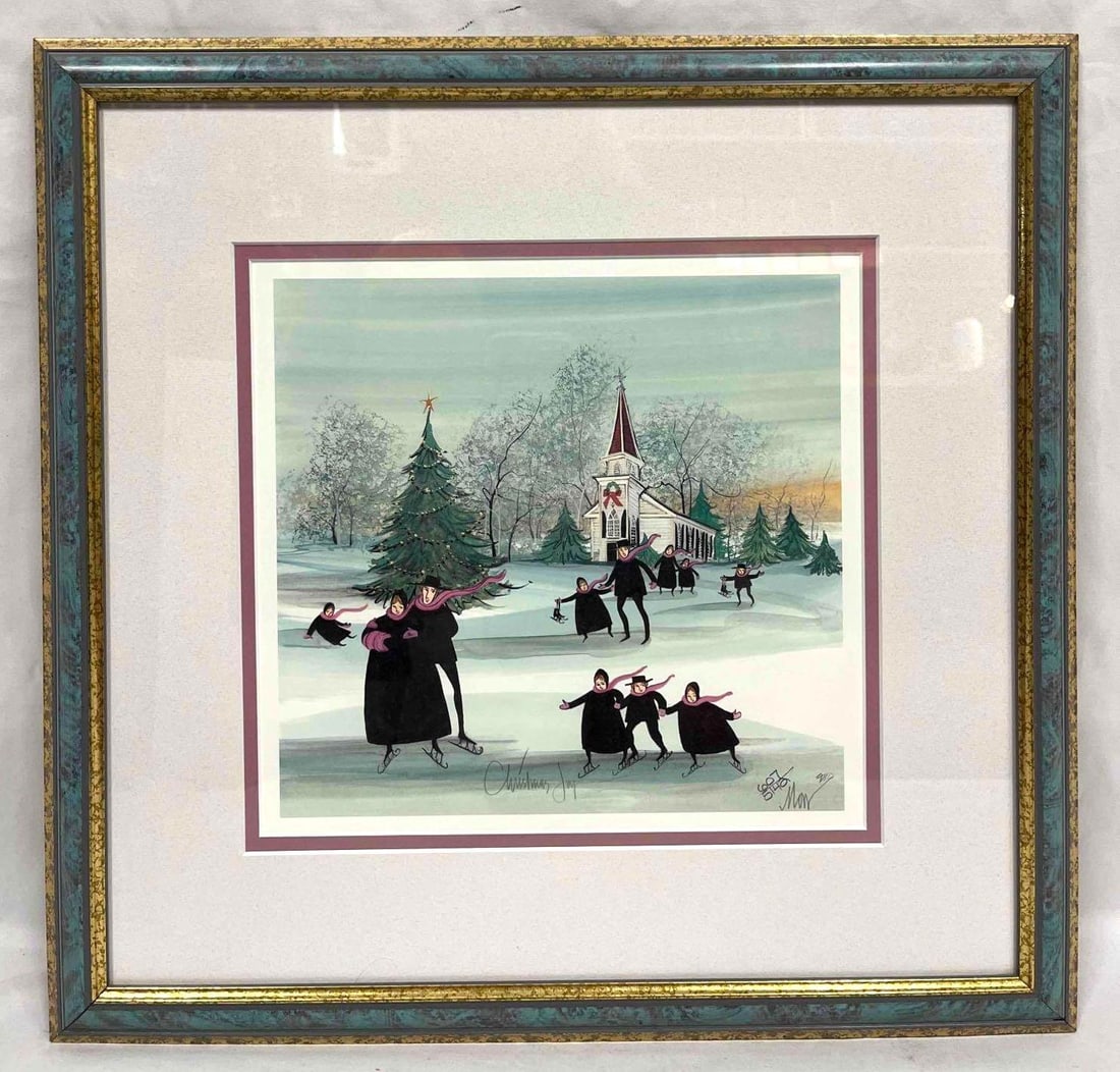 P. Buckley Moss "Christmas Joy" Framed Limited Edition Print (JB 223) (1 of 8)