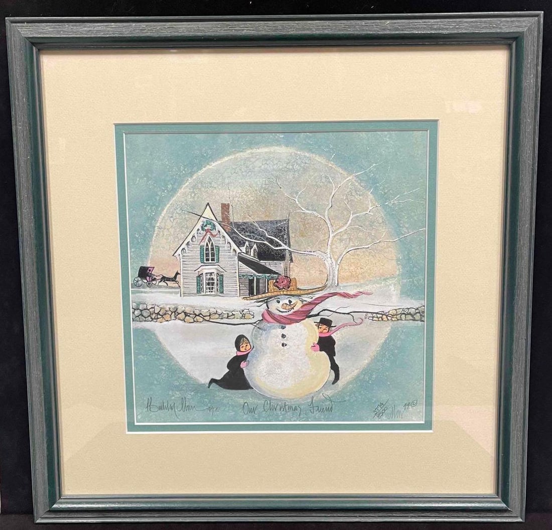 P. Buckley Moss "Our Christmas Friend" Framed Limited Edition Print (JB 223) (1 of 6)