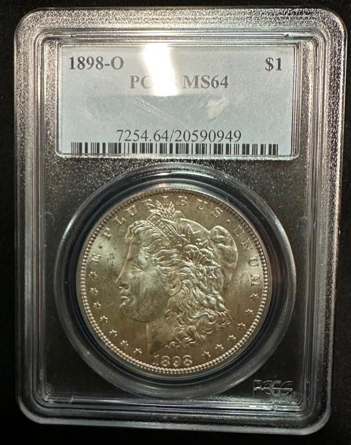 1898 O Morgan Silver Dollar PCGS MS64 (1 of 2)