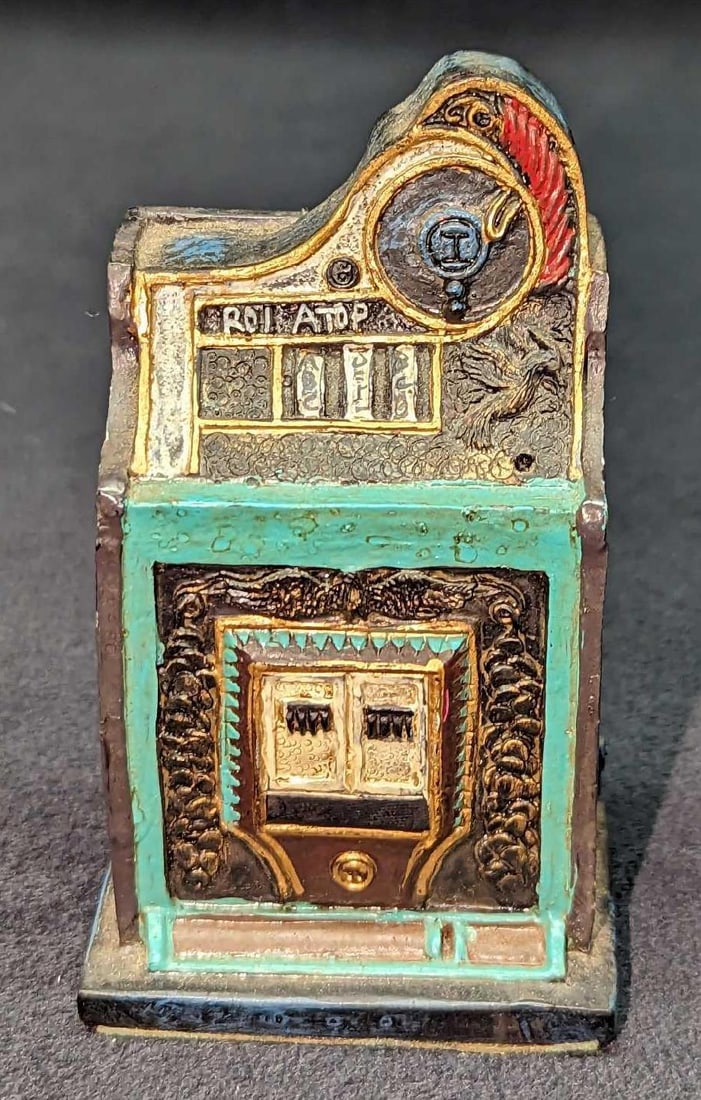 Vintage Hand Painted Slot Machine Paperweight (1 of 6)