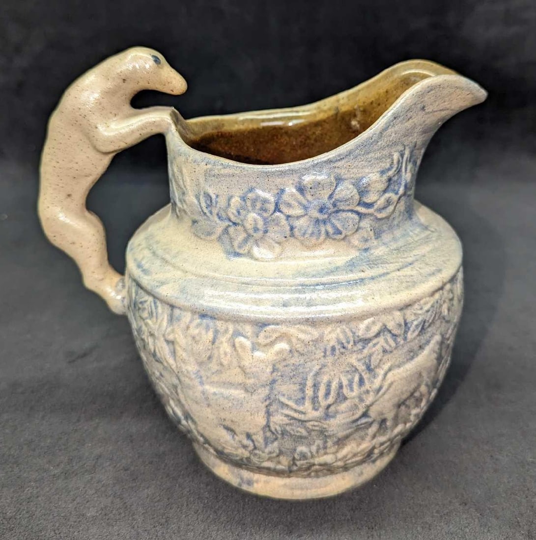 Beaumont Brothers Pottery Dog & Deer Pitcher (1 of 7)
