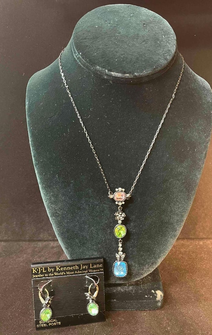 Kenneth Jay Lane Matching Necklace & Earrings Set (1 of 7)