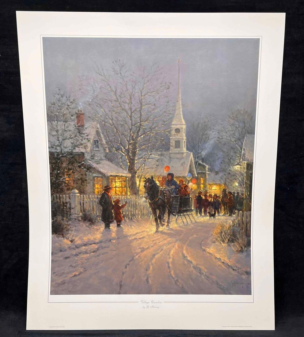 Special Edition Print "Village Carolers" By G.Harvey  Somerset House Publishing (B) (1 of 12)