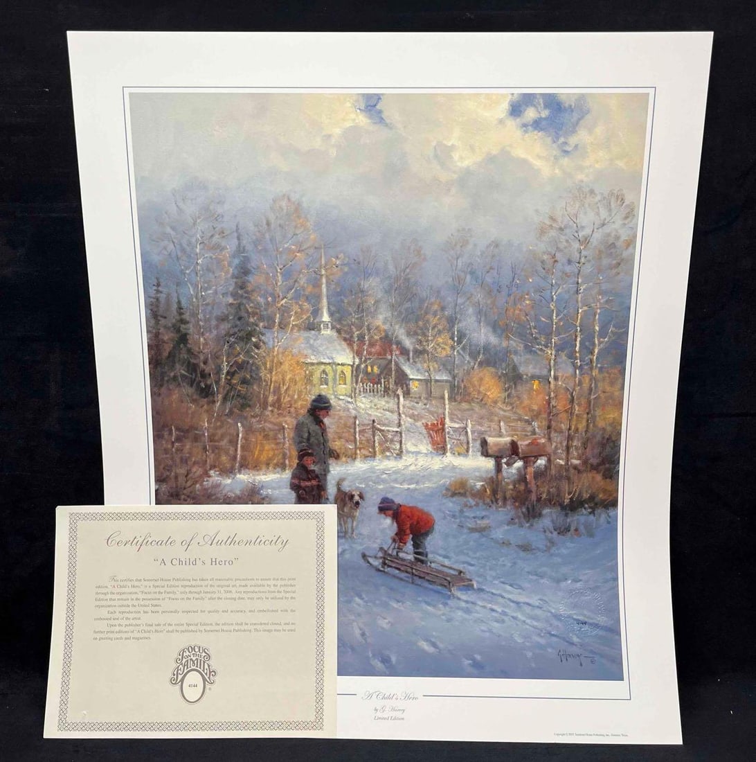 Limited Edition Print "A Child's Hero" By G.Harvey With COA Somerset House Publishing (A) (1 of 16)