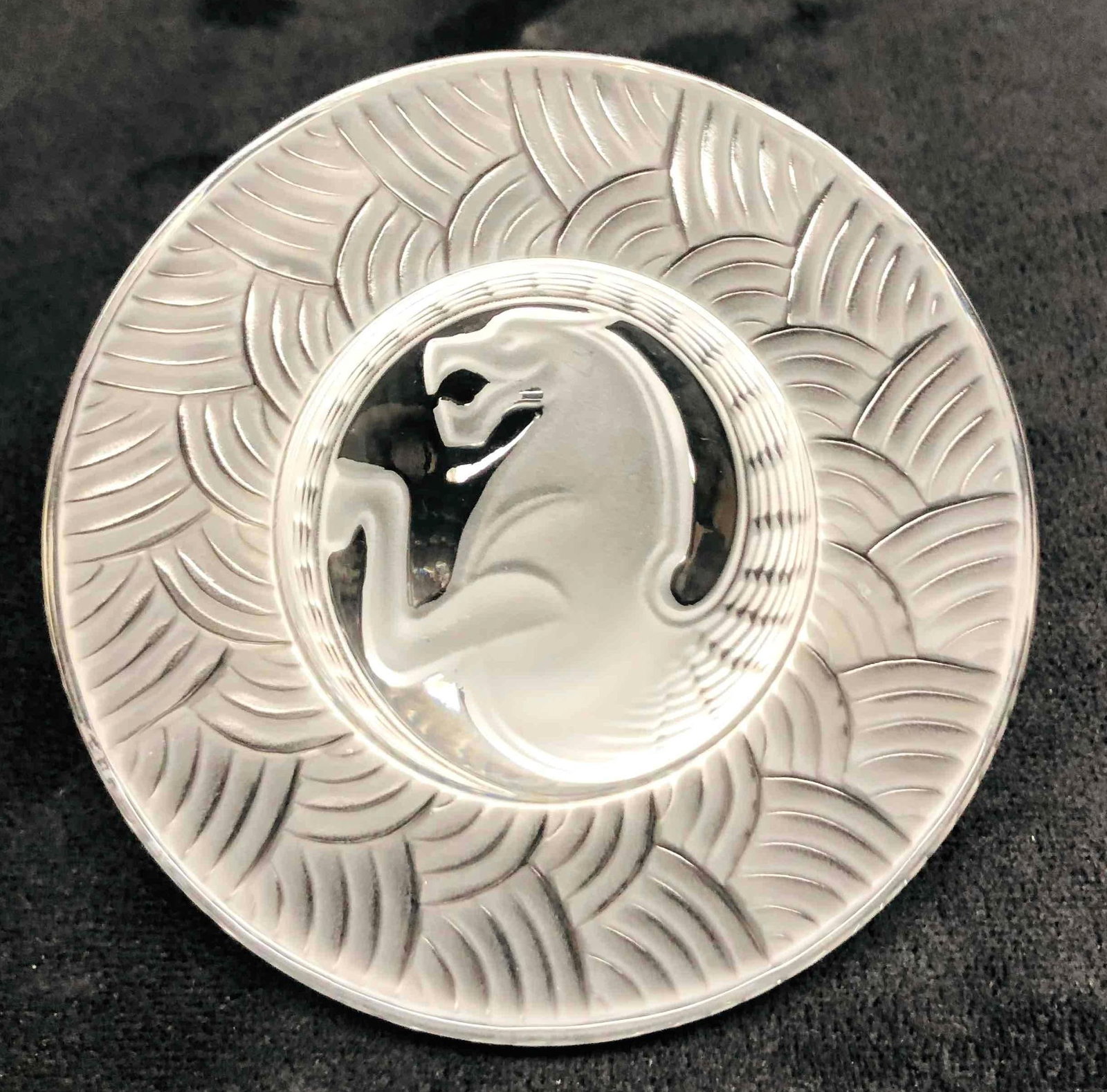 Lalique Signed Crystal Dragon Orb Paperweight (1 of 11)