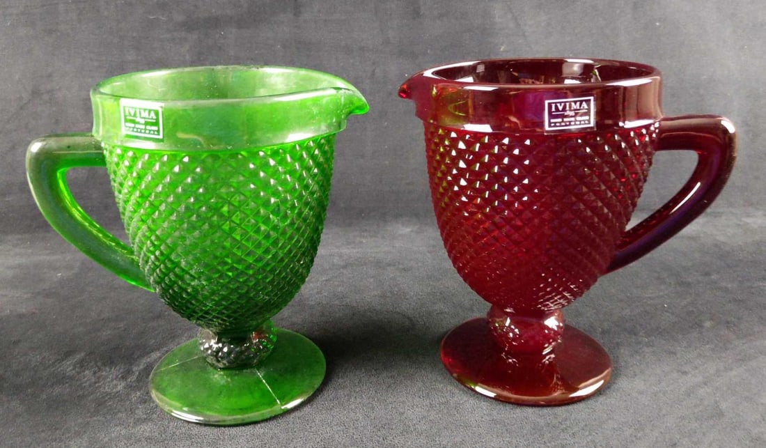 Diamond Point Ruby And Sage By Ivima Pitchers      A (1 of 9)