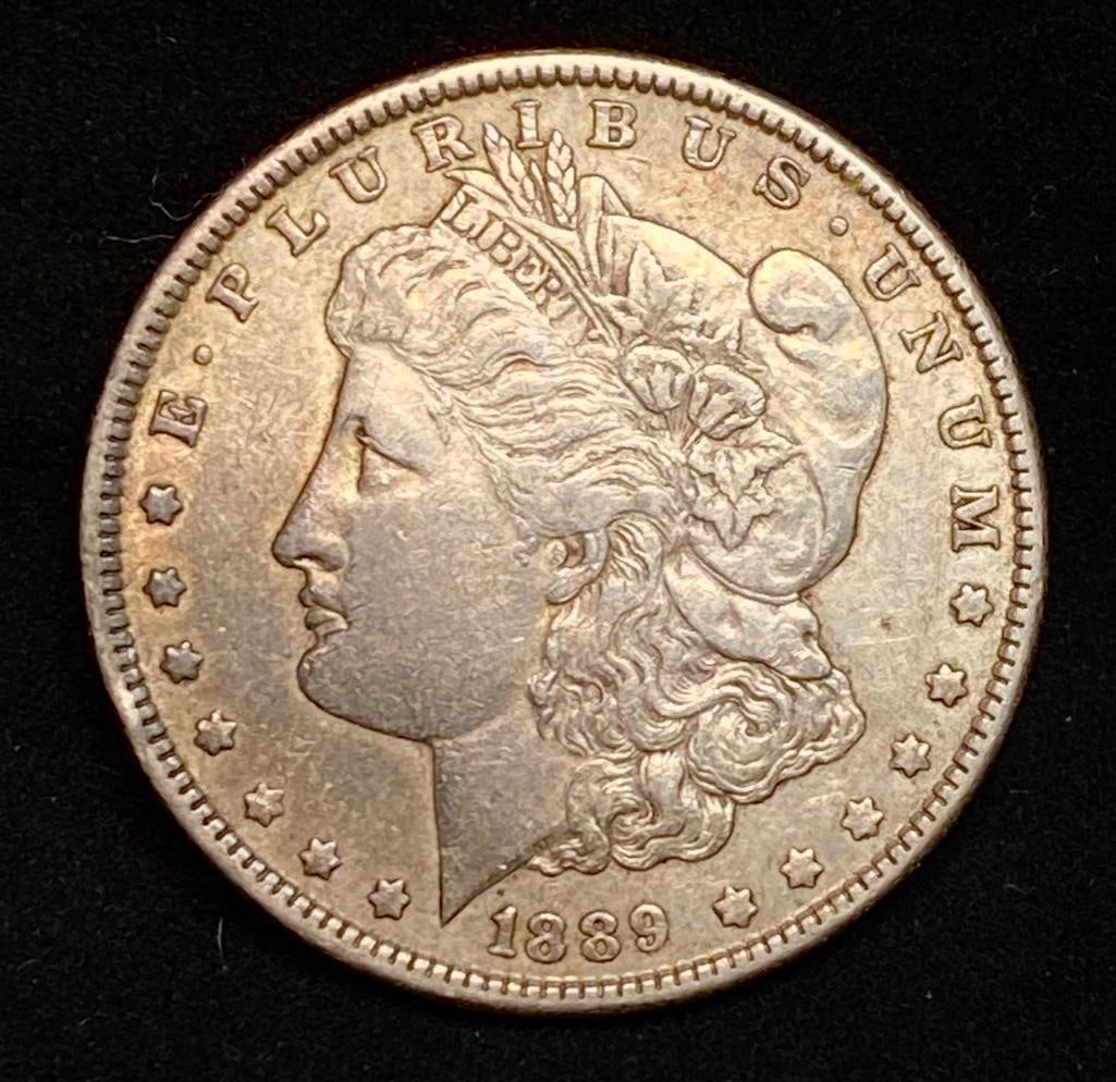 1889 P Morgan Silver Dollar XF (1 of 2)
