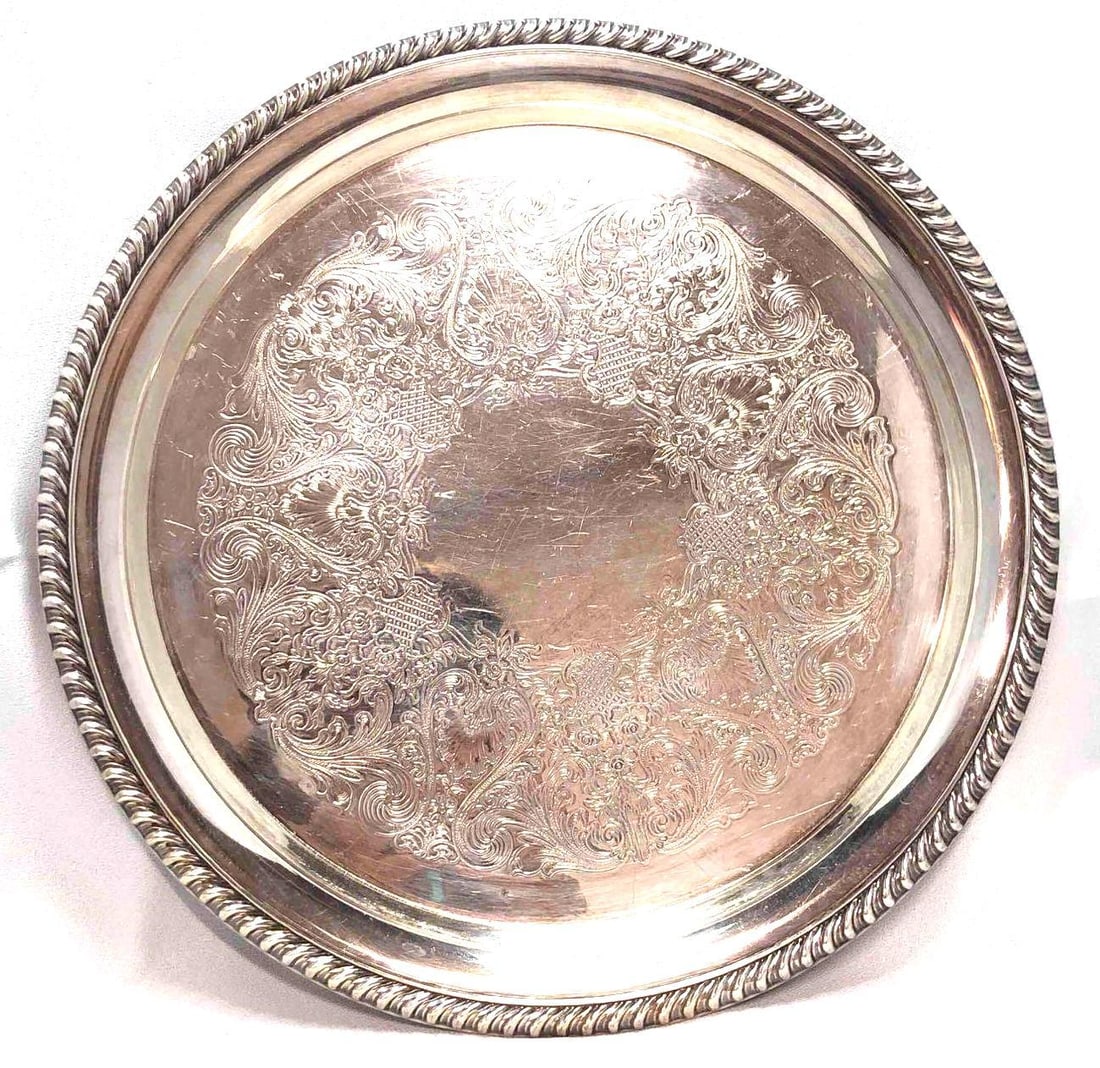 Vintage WM Rogers 871 Silverplate Serving Tray (1 of 5)