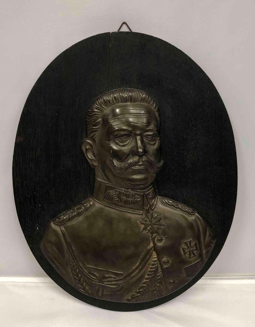 Brass Relief Of Paul Von Hindenburg (1 of 5)