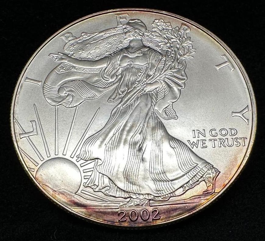 2002 US Mint .999 Fine Silver Eagle (1 of 2)