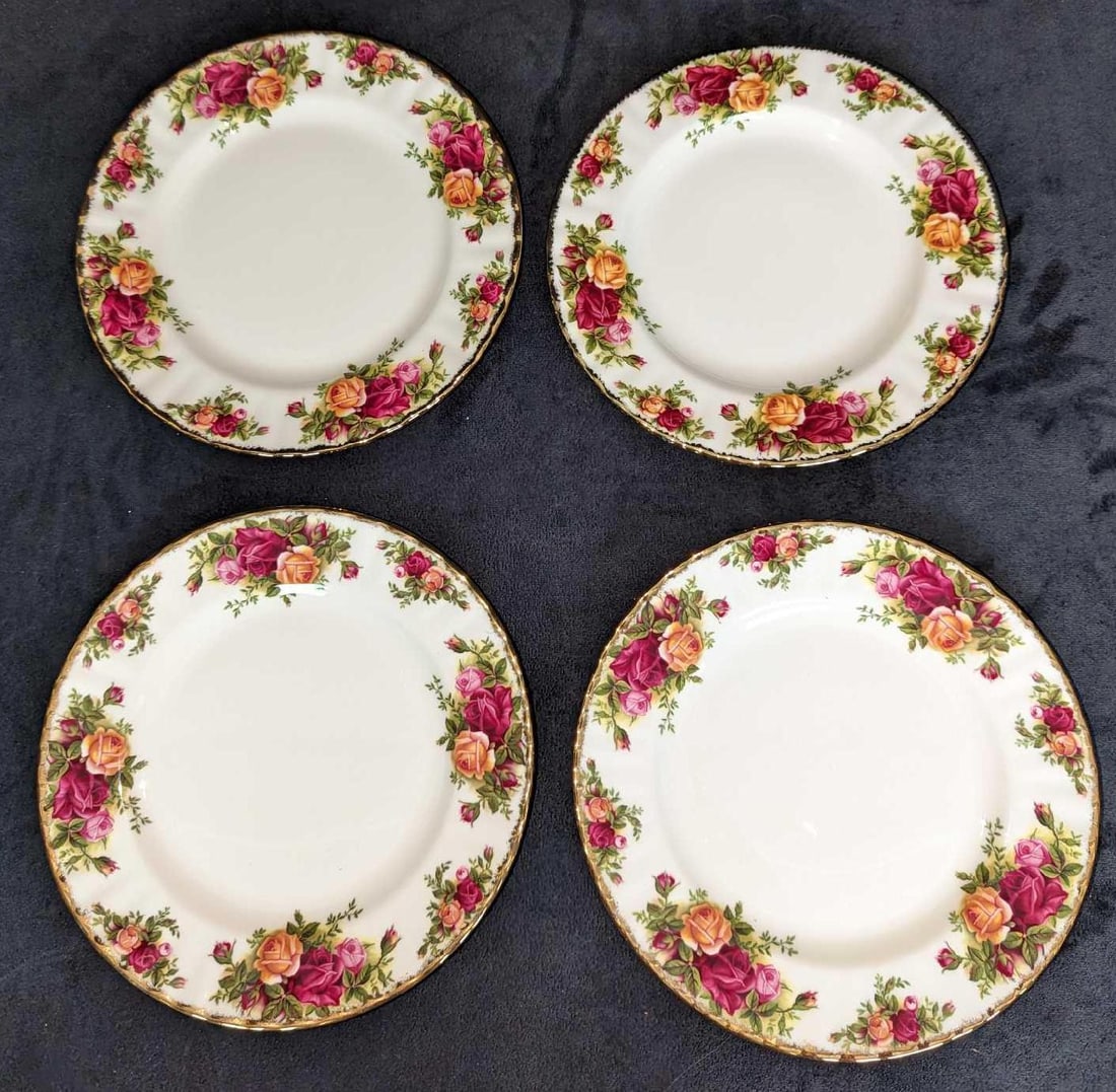 4 Royal Albert Old Country Roses Salad Plates C (1 of 4)