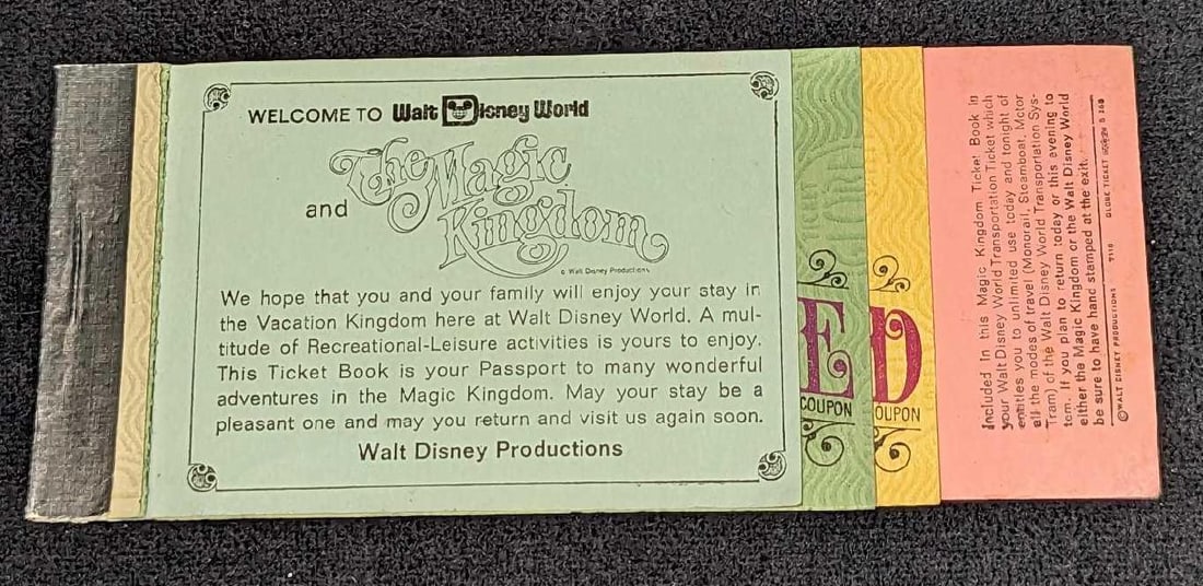 Disney Magic Kingdom E D Tickets: Disney Magic Kingdom E D Tickets. When Walt Disney World used these tickets for ride admission, each coupon was good for two "E" and two "D" Tickets. This is approx 2 1/2" x 6"
