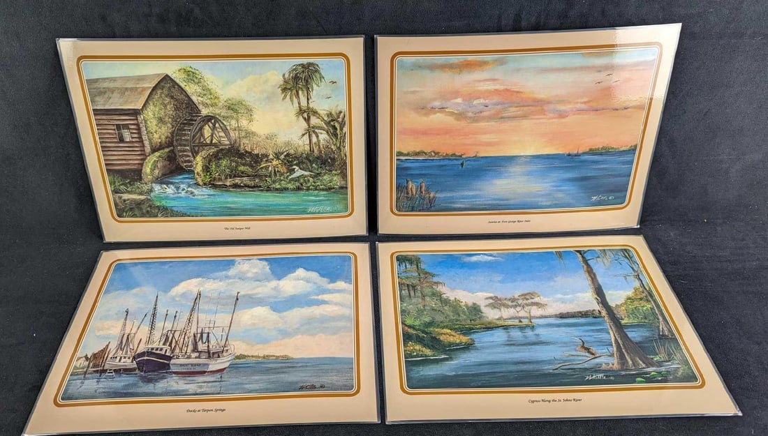 4 Mary Quinnan Whittle Old Florida Art Placemats (1 of 6)