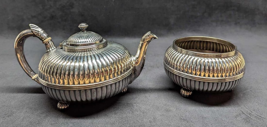 Vintage Gorham Silverplate Coffee Pot & Tea Caddy (1 of 11)