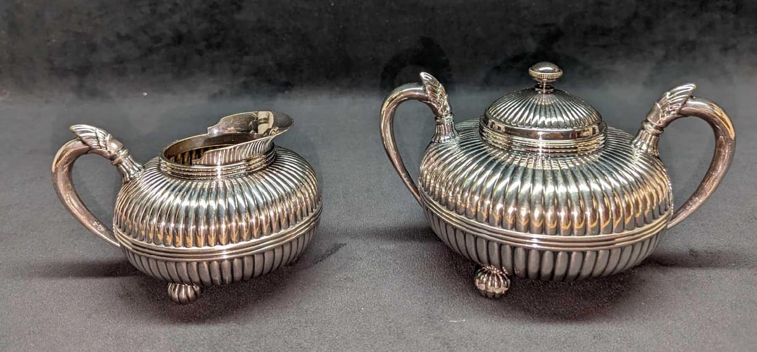 Vintage Gorham Silverplate Sugar Bowl & Creamer (1 of 10)