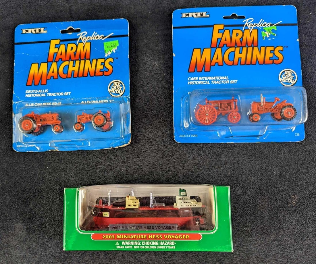 ERTL Farm Machines & 2002 Miniature Hess Voyager Ship (1 of 5)