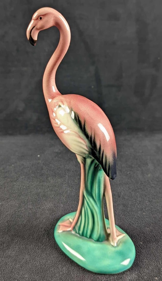 Vintage 1940s Will George Pink Flamingo Pottery Figurine (1 of 6)