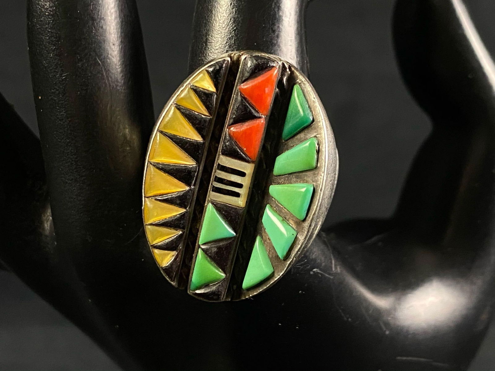 Vintage Sterling Silver Don C Dewa  Zuni Tribe Ring (1 of 7)