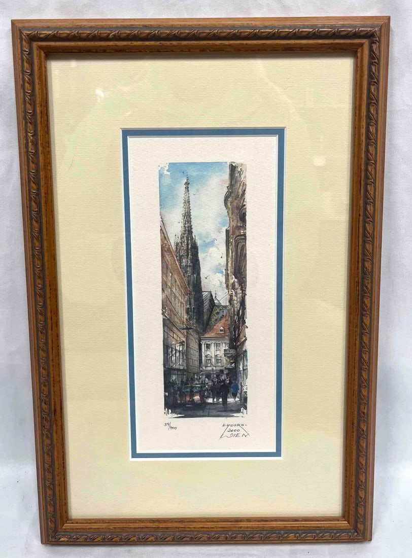 Framed Khosrow Salehi Signed & Numbered Print: This lot contains a Framed Khosrow Salehi Signed & Numbered Print. This print is #89 of #400. Dated 2000. The frame is approx 14 3/4" x 9 3/4" and the print itself is approx 9 1/4" x 4