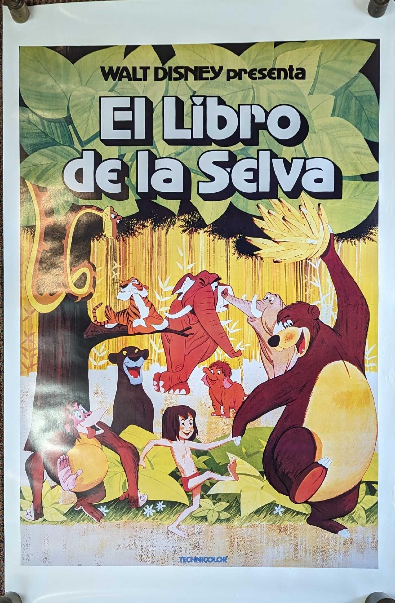 Vintage Spanish Disney Jungle Book Poster B (1 of 3)