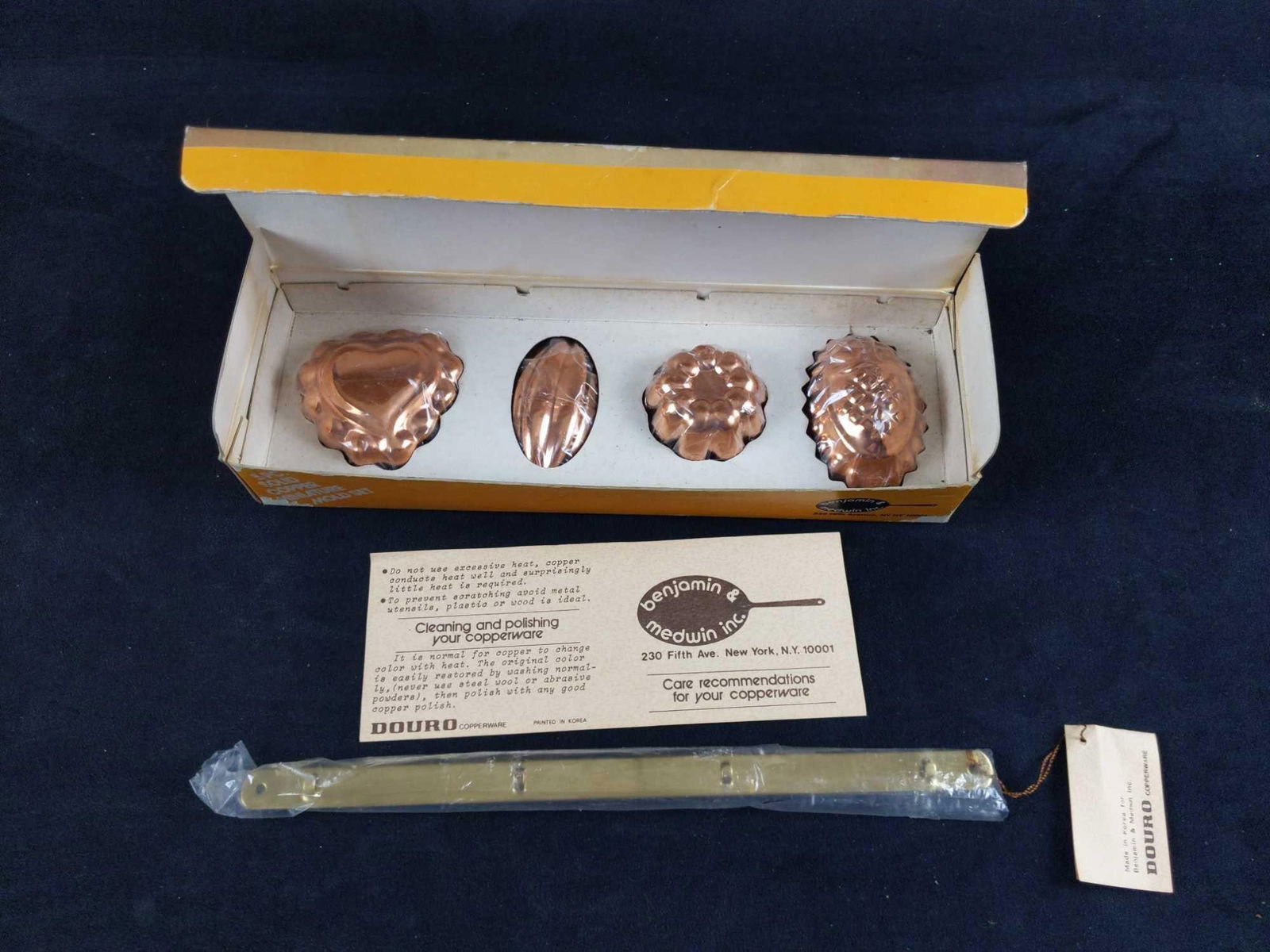 5 Piece Solid Copper Mold Set With Brass Rack B (1 of 5)