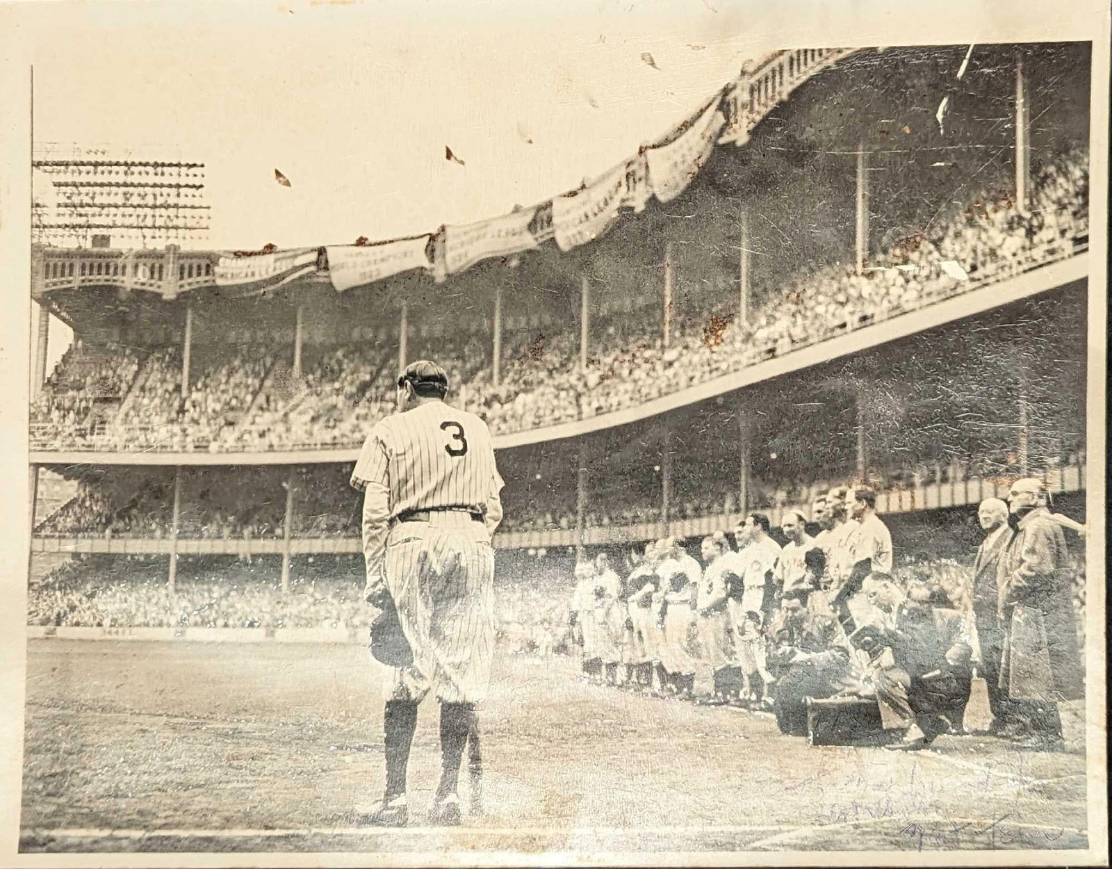 Nat Fein Autographed 8"x 10" Babe Bows Out Photo (1 of 3)