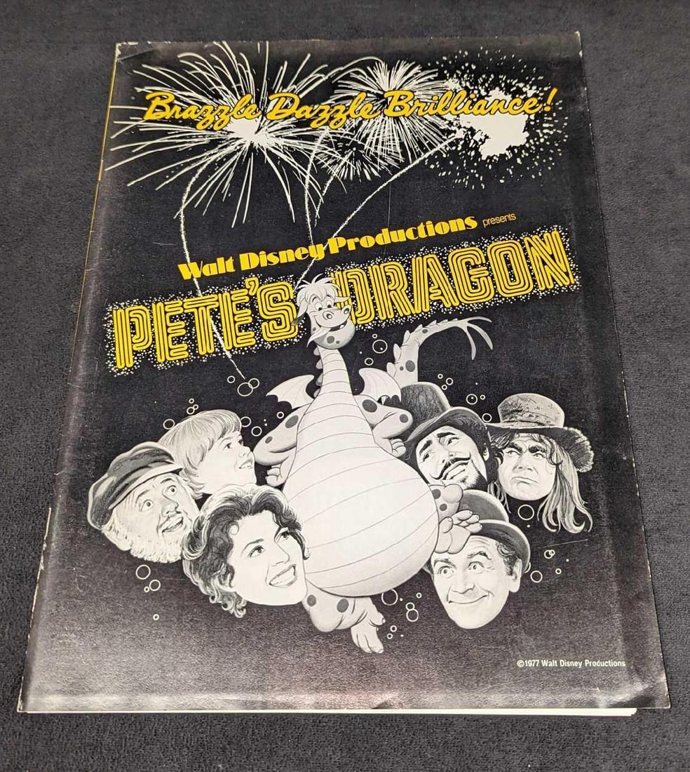 Vintage Disney Pete's Dragon Movie Pressbook: Vintage Disney Pete's Dragon Movie Pressbook. This booklet was sent to movie theaters to help with promoting the movie. Has a catalog for movie posters and other promotional items. This is approx