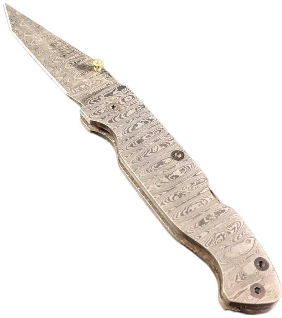 Damascus Steel Fold Up Knife Retired (1 of 9)