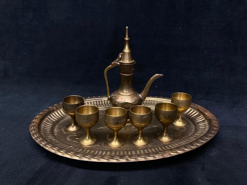 Mini Turkish Brass Tea Set (1 of 5)