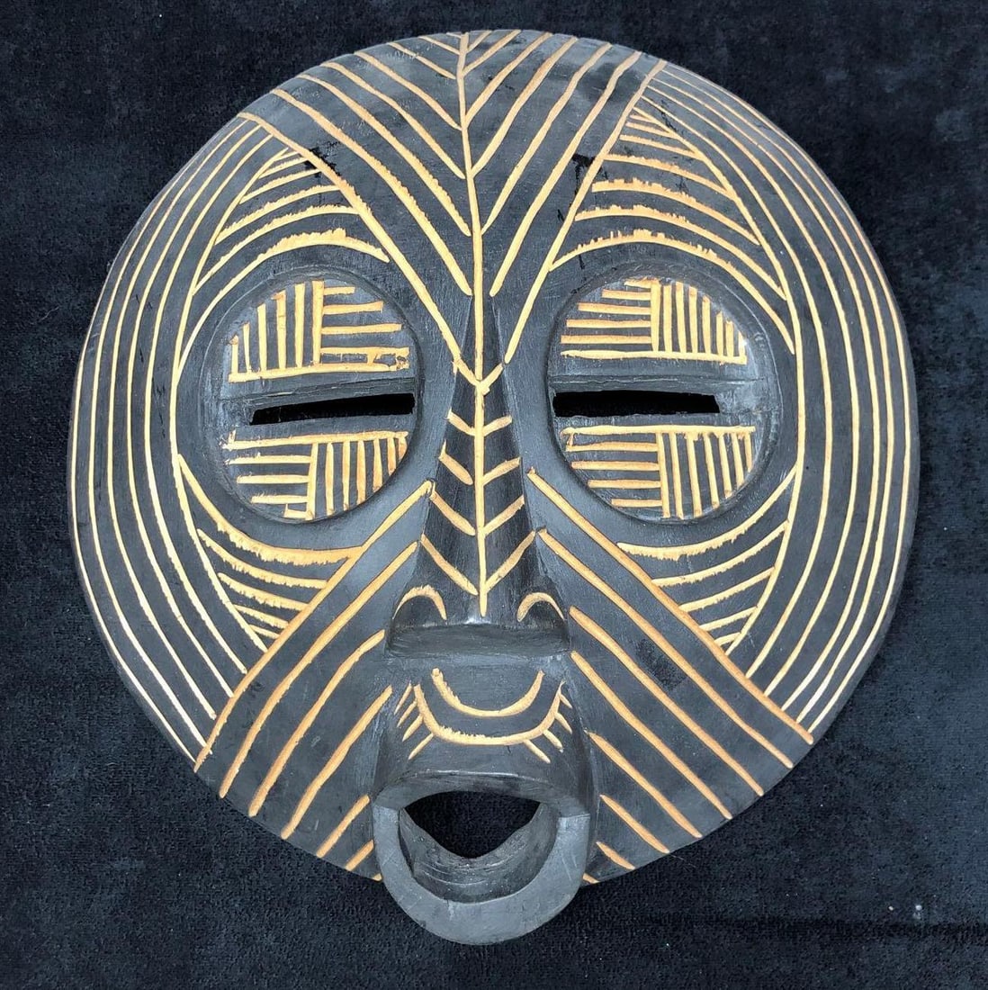African Tribal Mask from Carved Wood - Made in Ghana (1 of 4)