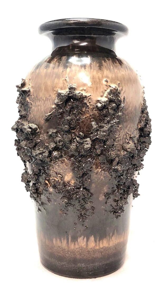 MCM Glit Lava Icelandic Brutalist Pottery Vase (1 of 6)