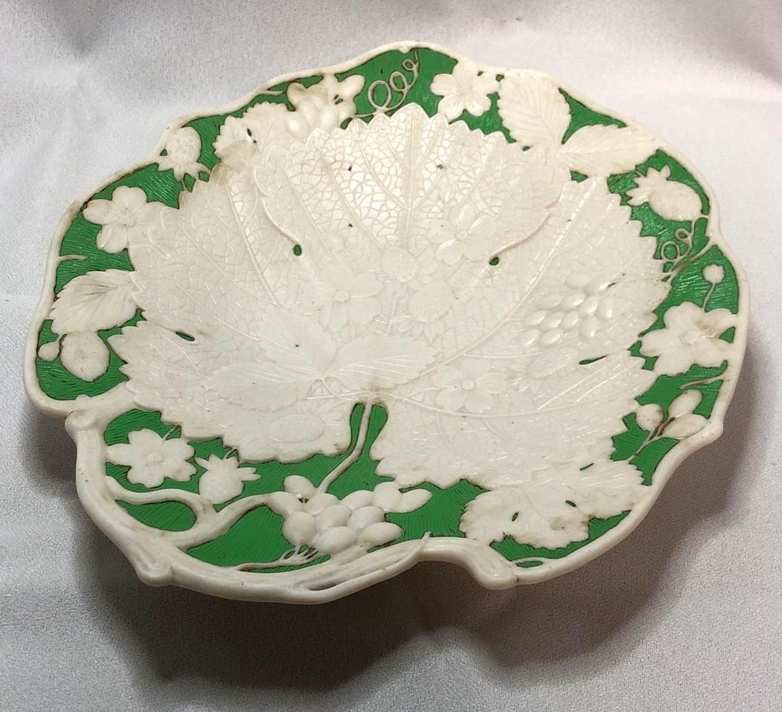 Antique TJ&J Mayers Dale Hall Pottery Parian Plate (1 of 6)