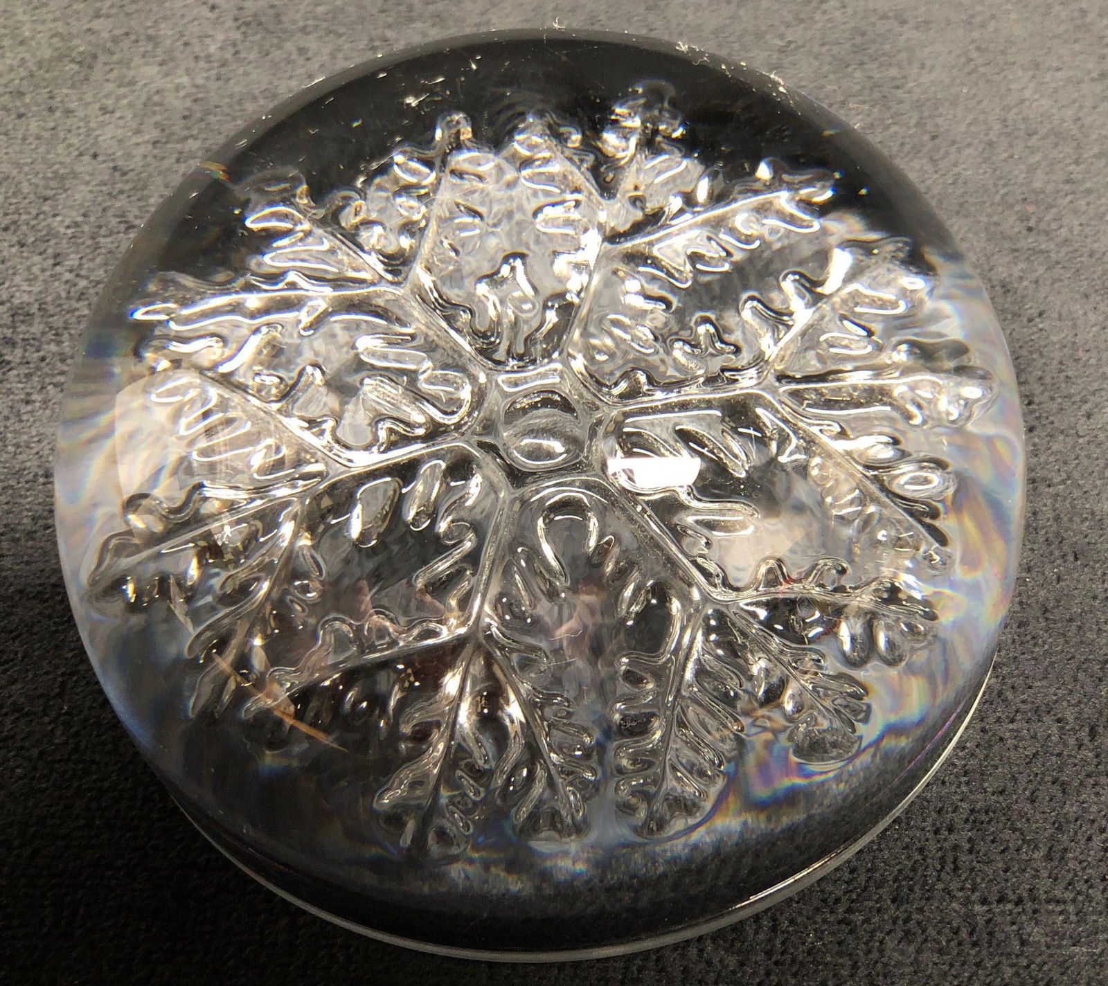 Vintage Crystal Snowflake Paperweight (1 of 4)