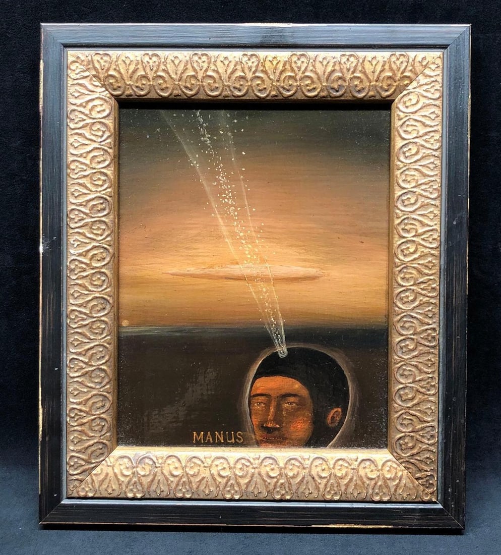 Fred Stonehouse "Manus" Framed Acrylic on Wood- Signed & Numbered- Center For Contemporary Art -1990 (1 of 5)