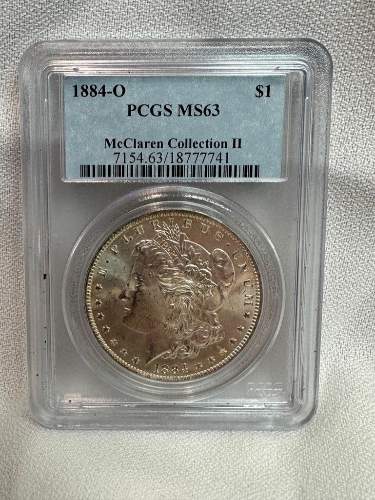 1884 O Morgan Silver Dollar PCGS MS63 (1 of 2)