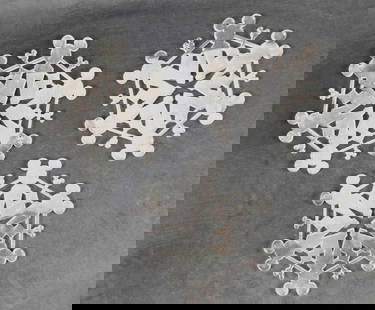 Lot of 3 Vintage Walt Disney Mickey Mouse Snowflakes: Lot of 3 Vintage Walt Disney Mickey Mouse Body Shape Ears Large Plastic Snowflakes This lot features 3 plastic Mickey Mouse Snowflake Ornaments. Has some light scuff marks but overall in good condit