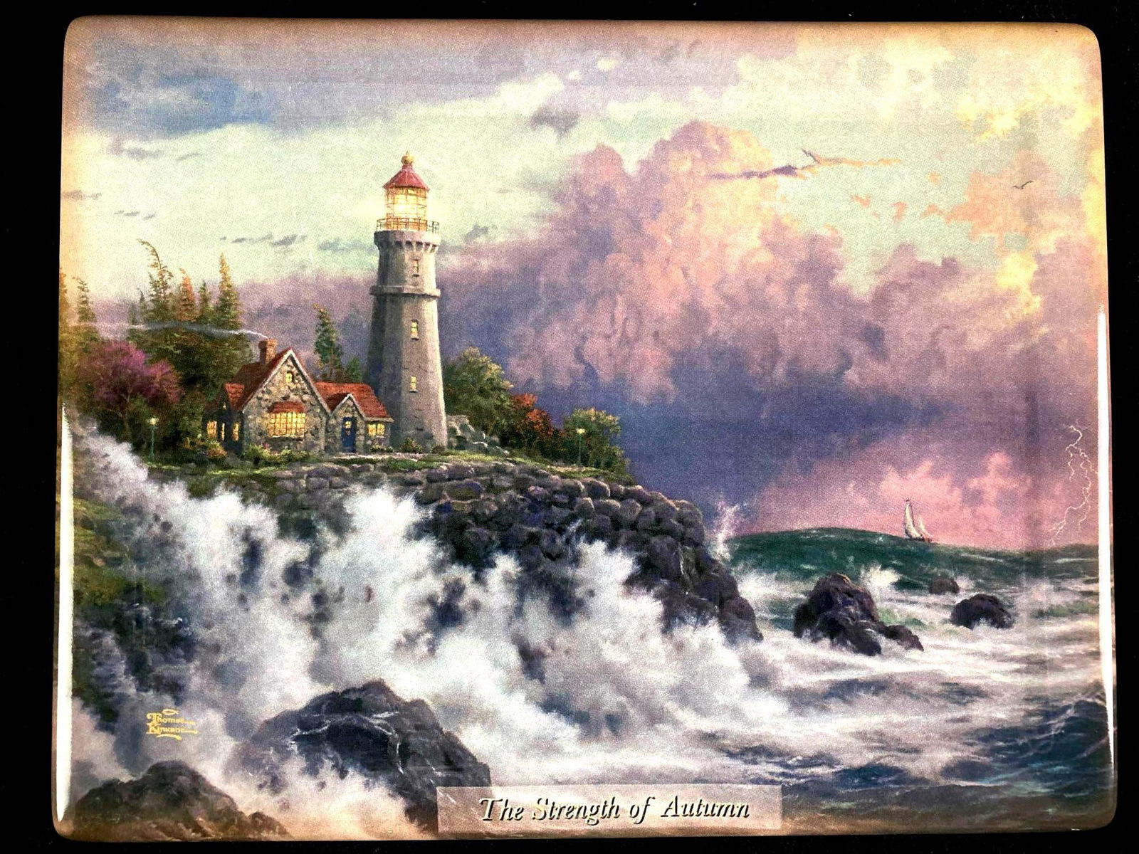 Thomas Kinkade "Conquering the Storms" Decorative Plate Limited Edition (1 of 2)