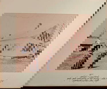 Walt Disney Cast Member Ancestor Couple Horse Photo: Here is a blown-up copy of an old photo from 1877. It states it as "1877 Nathanel & Lucy Hersey - Great Great Grandparents Of Cast Member David Miller Of Information Services Central Shops". It appear